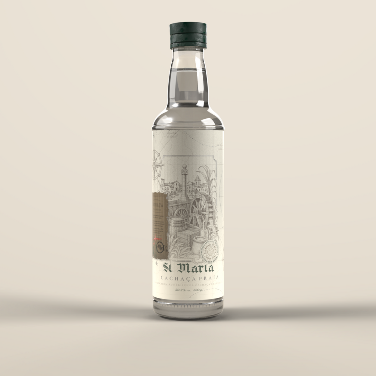 Cachaça St. Marta Prata – Linha Clássica (500ml)